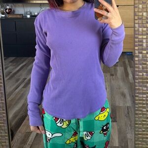 Womens purple long sleeve top